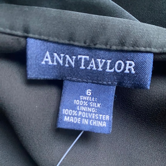 NWT Ann Taylor black silk bias cut long skirt Size 6 - Picture 13 of 15